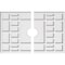 Ekena Millwork Beaux Architectural Grade PVC Ceiling Medallion, 24"W x 16"H x 3"ID x 8 1/4"C x 1"P, Two-Piece CMP24X16BX2-03000 - alternate 1